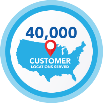 40,000 Customer Locations Served