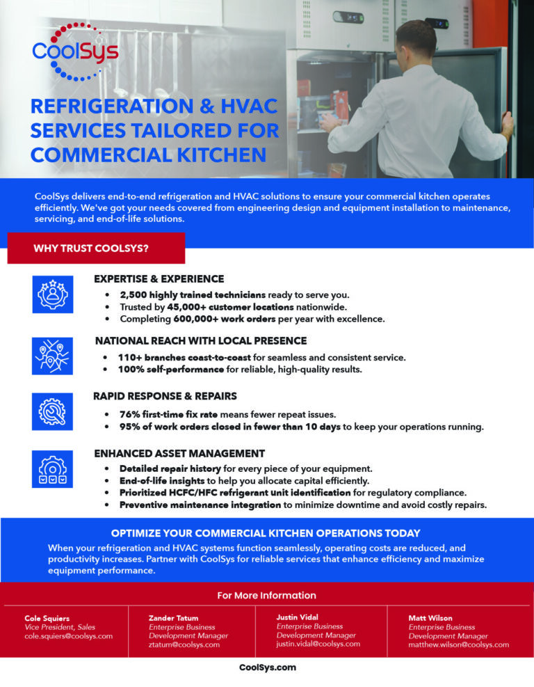 REFRIGERATION & HVAC SERVICES TAILORED FOR COMMERCIAL KITCHEN