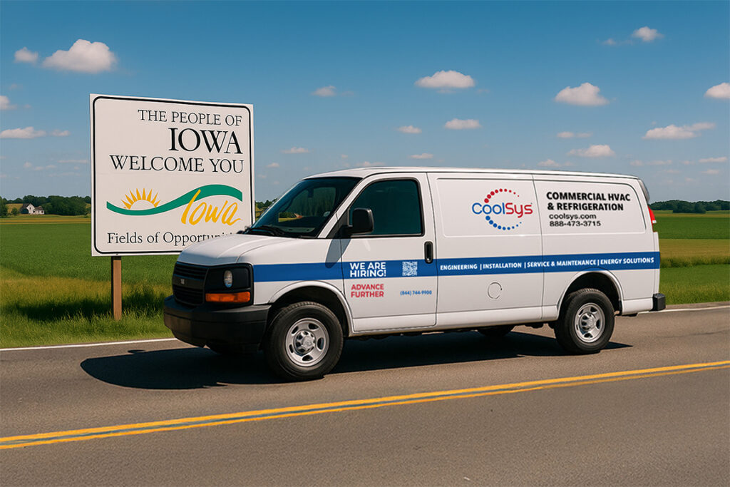 CoolSys offers comprehensive commercial HVAC Refrigeration Services throughout Iowa. Expert repair, installation, and maintenance solutions.