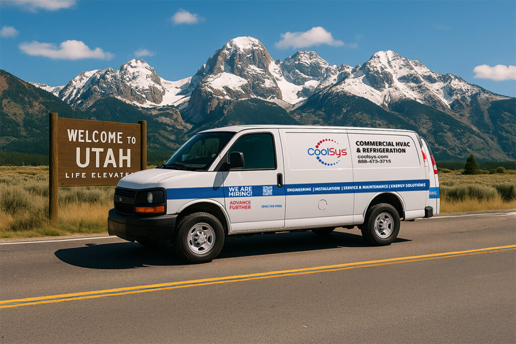 CoolSys delivers 24/7/365 commercial HVAC refrigeration service across Utah, including repairs, installs, maintenance and more.