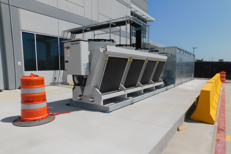 New, recently installed rooftop equipment